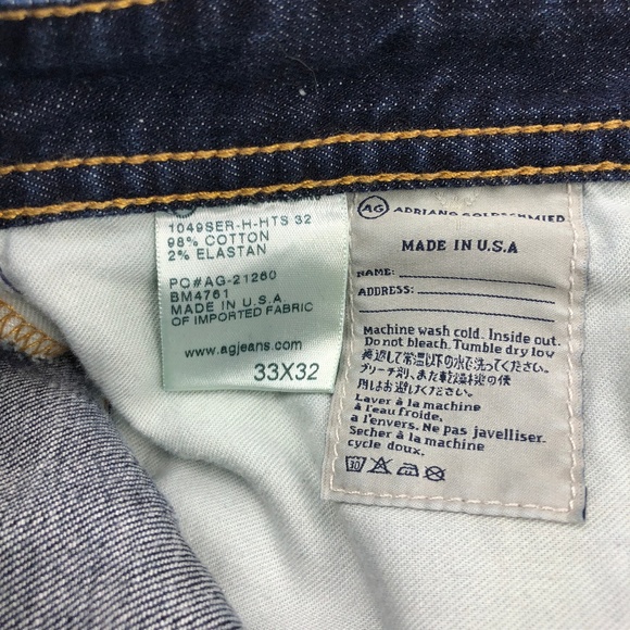 AG Men's the protege straight leg jean 33x32 - Picture 7 of 8